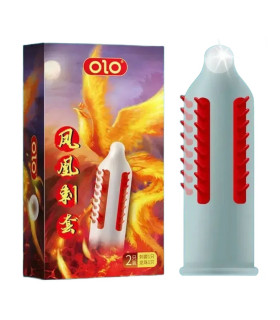 Презерватив с усиками OLO Phoenix Spiny с шариком, 1 шт - No Taboo