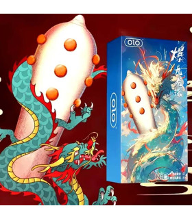 Презерватив с усиками OLO Nine Dragon с шариком, 1 шт - No Taboo