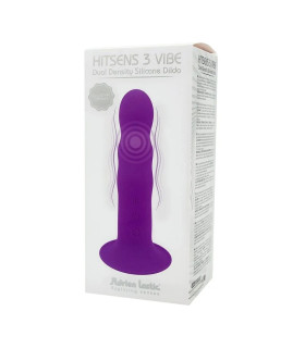 Вибратор Adrien Lastic Hitsens 3 на присоске, фиолетовый, 18.2 х 4 см - No Taboo