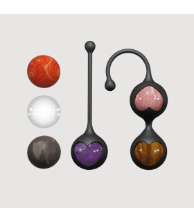 Набор шариков Кегеля Adrien Lastic Harmony stones с натуральными камнями, 6 шт - No Taboo