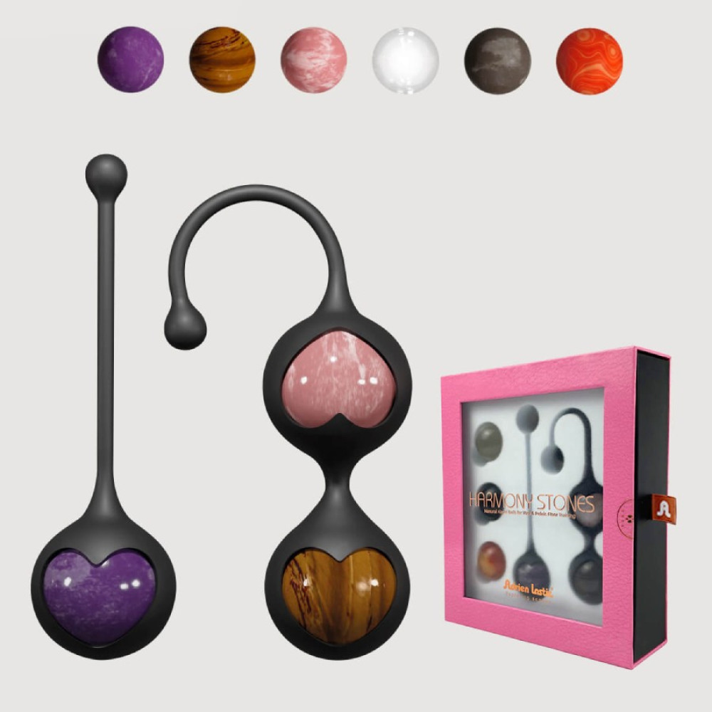 Набор шариков Кегеля Adrien Lastic Harmony stones с натуральными камнями, 6 шт (335152), zoom