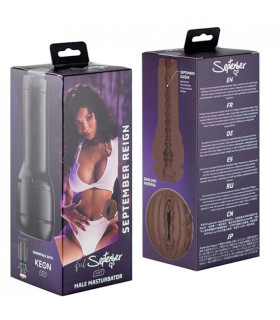 Мастурбатор реалистичный Kiiroo Feel September Reign, из киберкожи, коричневый, 22.5 х 8.9 см - No Taboo