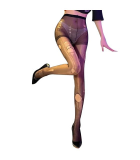 Колготи ультратонкі Star Night з дірочками, легко рвуться, чорні, XS-M - No Taboo