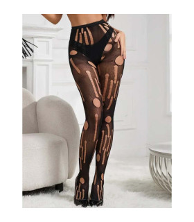 Колготи Star Night з імітацією рваних, чорні, XS-M - No Taboo