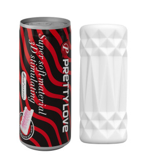 Мастурбатор Pretty Love Pop-Top у вигляді банки, червоний, 9 х 3.5 см - No Taboo