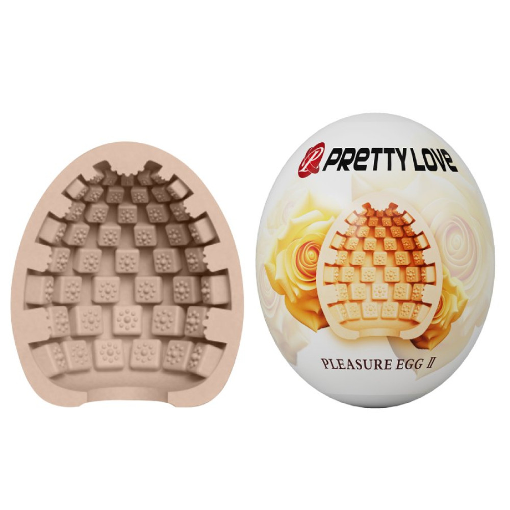 Мастурбатор яйцо Pretty Love Pleasure Egg бежевый, 5.5 х 5 см (335049), zoom