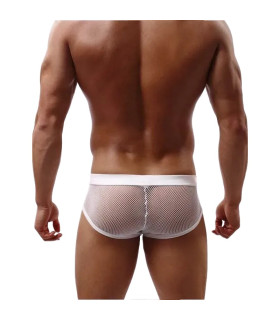 Мужские трусы в сетку Star Night белые, S - No Taboo