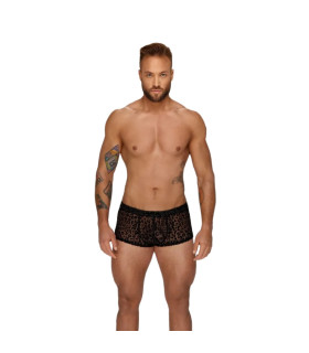 Шорты мужские Noir Handmade с флоковым покрытием, леопардовые, S - No Taboo