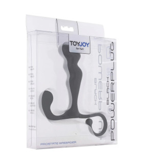 Масажер простати Toy Joy з фігурною ручкою, чорний, 10 х 3.5 см - No Taboo