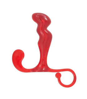 Масажер простати Toy Joy з фігурною ручкою, червоний, 10 х 3.5 см - No Taboo