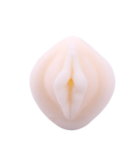 Мастурбатор вагіна Chisa Abby Kitty з кібершкіри, білий, 12.5 х 6.5 см - No Taboo