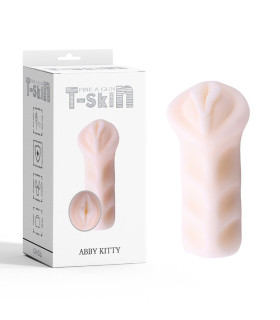 Мастурбатор вагіна Chisa Abby Kitty з кібершкіри, білий, 12.5 х 6.5 см - No Taboo