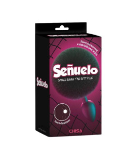 Анальная пробка с пушком, из силикона, черная, 7 см (поврежденная упаковка) - No Taboo