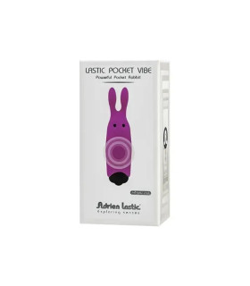 Минивибратор Adrien Lastic Rabbit фиолетовый, 8.5 х 2.3 см - No Taboo