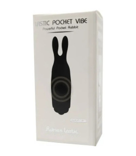 Минивибратор Adrien Lastic Rabbit черный, 8.5 х 2.3 см - No Taboo