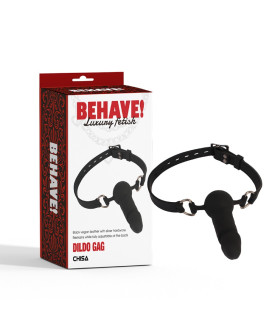 Кляп-фалоімітатор Chisa BEHAVE! Luxuny fetish чорний - No Taboo