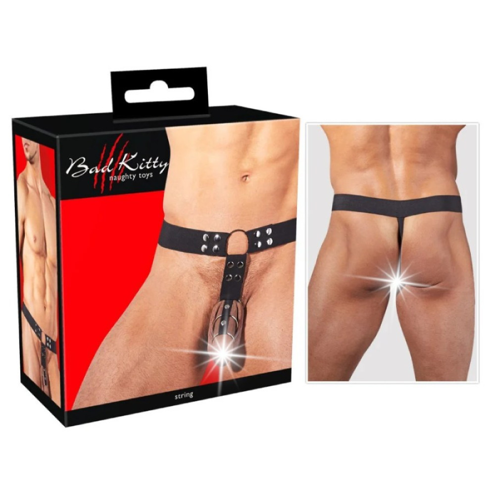 Стрінги чоловічі з кільцями Bad Kitty M/L (28208), zoom