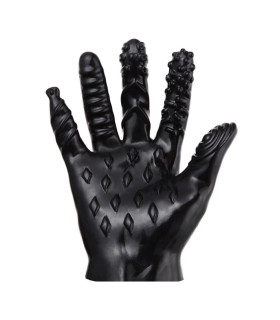 Рукавиці мультiтекстурнi Star Night силіконові, чорні, One Size - No Taboo