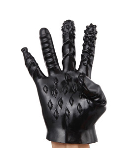 Рукавиці мультiтекстурнi Star Night силіконові, чорні, One Size - No Taboo