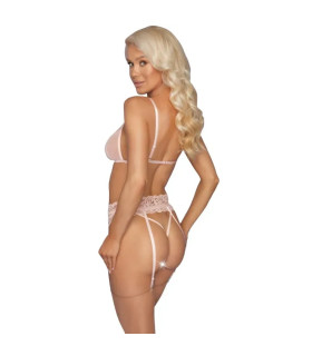 Комплект с поясом, розовый, S/M, Kissable - No Taboo