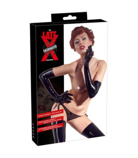 Перчатки супер-плотные LateX выше локтя, из латекса, размер XL - No Taboo