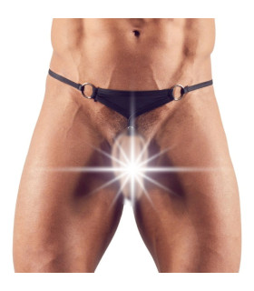 Стринги эротические с кольцом Svenjoyment Men's String, L, черные - No Taboo