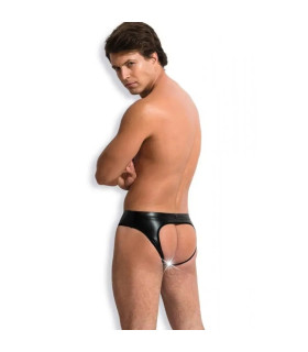 Трусы сексуальные с открытыми ягодицами S/M Sunspice, черные - No Taboo