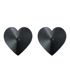 Наклейки на соски Sunspice в виде сердец, черные, One Size - No Taboo