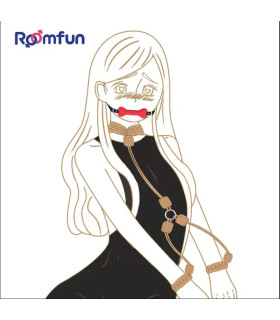 Кляп у вигляді кістки Roomfun Bone Gag силіконовий, червоний - No Taboo