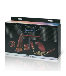 Набор БДСМ Roomfun 6 предметов, бордовый - No Taboo