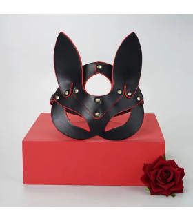 Маска лисички Roomfun из искусственной кожи, чёрная - No Taboo