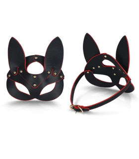 Маска лисички Roomfun из искусственной кожи, чёрная - No Taboo