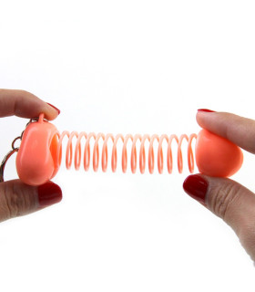 Брелок в форме пениса Roomfan с пружинкой, розовый - No Taboo