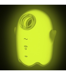 Вакуумный стимулятор Satisfyer Glowing Ghost с вибрацией, желтый, 8,4 х 5,8 см - No Taboo