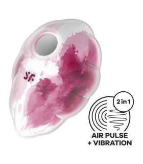 Вибратор Satisfyer Cloud Dancer с вакуумной стимуляцией клитора, красный, 9 х 6 см - No Taboo