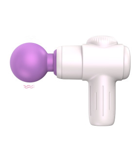 Минимассажер Every Night Toys Candice в виде пистолета, бело-фиолетовый, 10.5 х 7.8 см - No Taboo