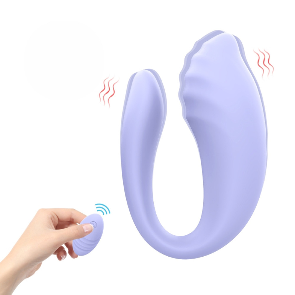 Вибратор для пар Every Night Toys Anthea с пультом, лавандовый, 19.8 х 6.3 см (341040), zoom