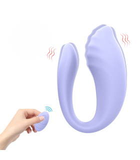 Вибратор для пар Every Night Toys Anthea с пультом, лавандовый, 19.8 х 6.3 см - No Taboo