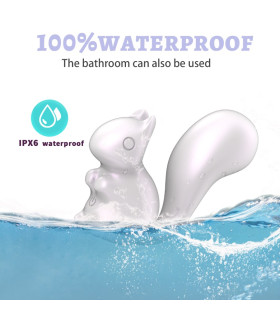 Минивибратор для клитора Every Night Toys Debbie в форме белочки, белый, 7.2 х 3 см - No Taboo