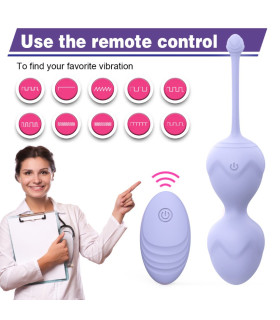 Набор вагинальных виброшариков Every Night Toys Lela с пультом, фиолетовый, 3 шт - No Taboo