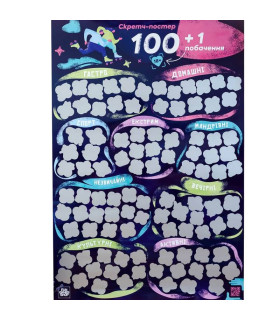 Скретч постер Fun Games Shop 100+1 свидание, на украинском языке - No Taboo