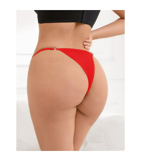 Стринги со стразами Star Night с надписью MISS, красные, S - No Taboo