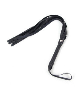 Флогер з тоненькою ручкою Star Night з імітацією шкіри, чорний - No Taboo