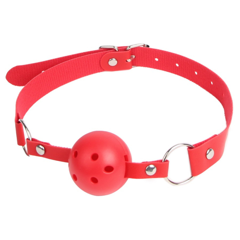 Кляп-кулька Star Night регульований, з отворами, чревоний (341219), zoom