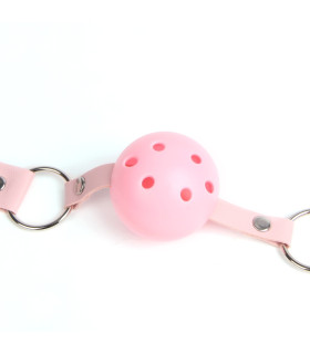 Кляп-кулька Star Night регульований, з отворами, рожевий - No Taboo