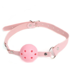 Кляп-кулька Star Night регульований, з отворами, рожевий - No Taboo