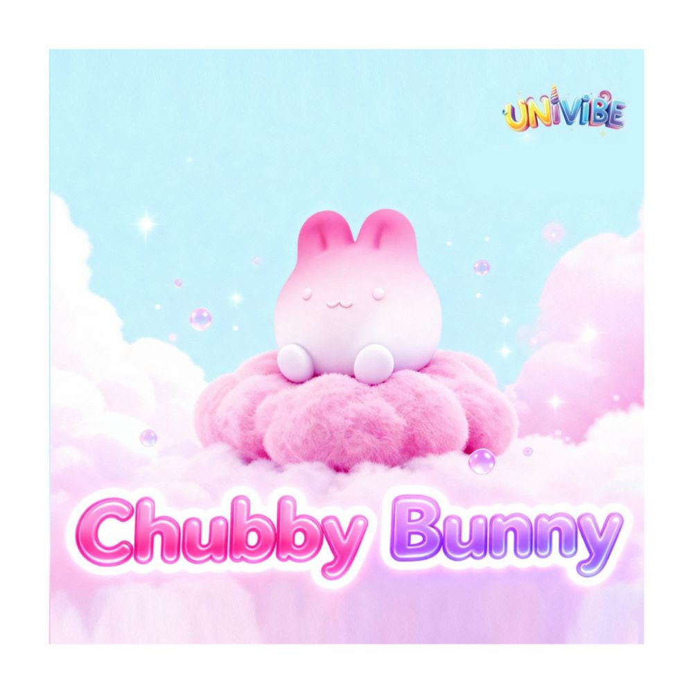 Вибратор для клитора Univibe Marshmallow Chubby Bunny с переключением режимов через сжатие, розовый, 9,1 х 8 см (338257), zoom