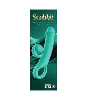 Вибратор-кролик Sweet Em Snabbit бирюзовый, 20 х 3,8 см - No Taboo
