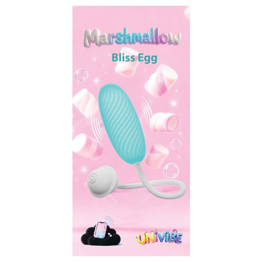 Виброяйцо Univibe Marshmallow Bliss Egg голубое, 14.7 х 3.8 см (338262), zoom