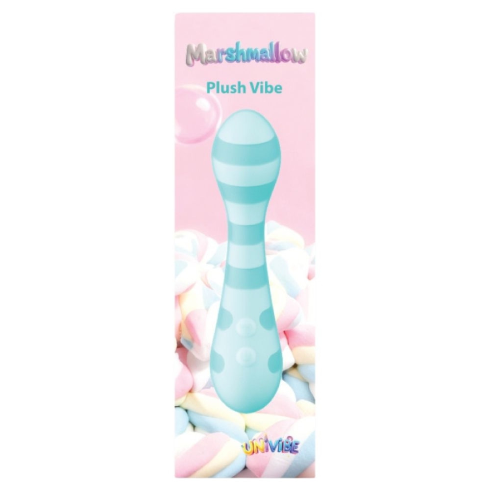 Минивибратор Univibe Marshmallow Plush Vibe голубой, 14.7 х 3.8 см (338264), zoom